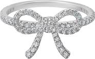Crislu Fairy Tale Pavé Cubic Zirconia Bow Ring