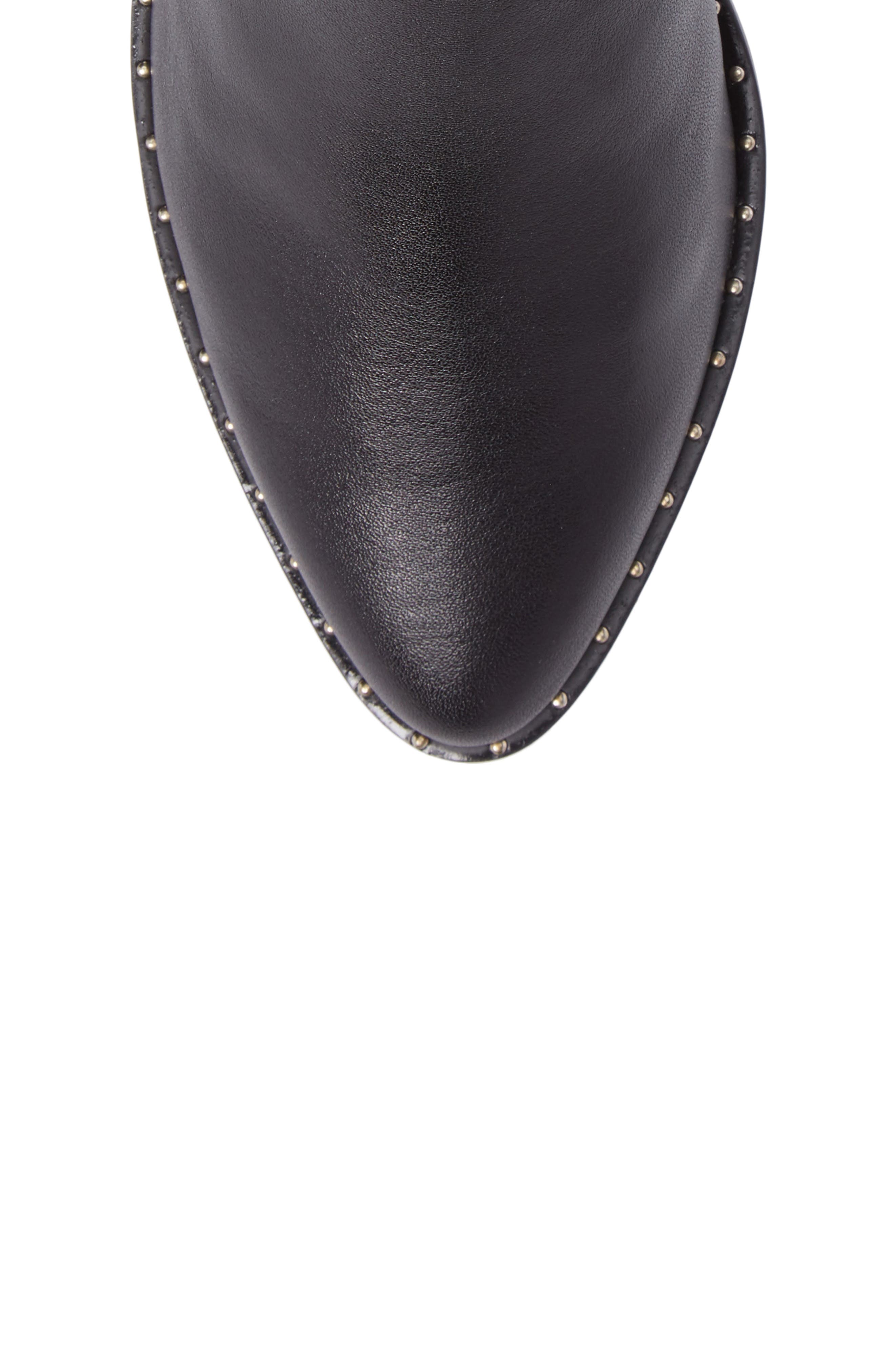 Farrah Studded Bootie, Alternate, color, BLACK LEATHER