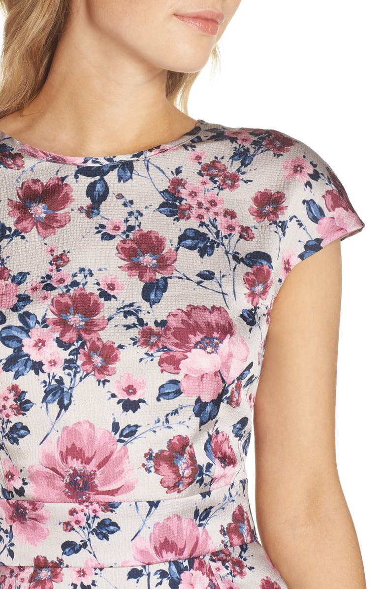 Gal Meets Glam Collection Julia Seersucker Midi Dress, Alternate, color, 