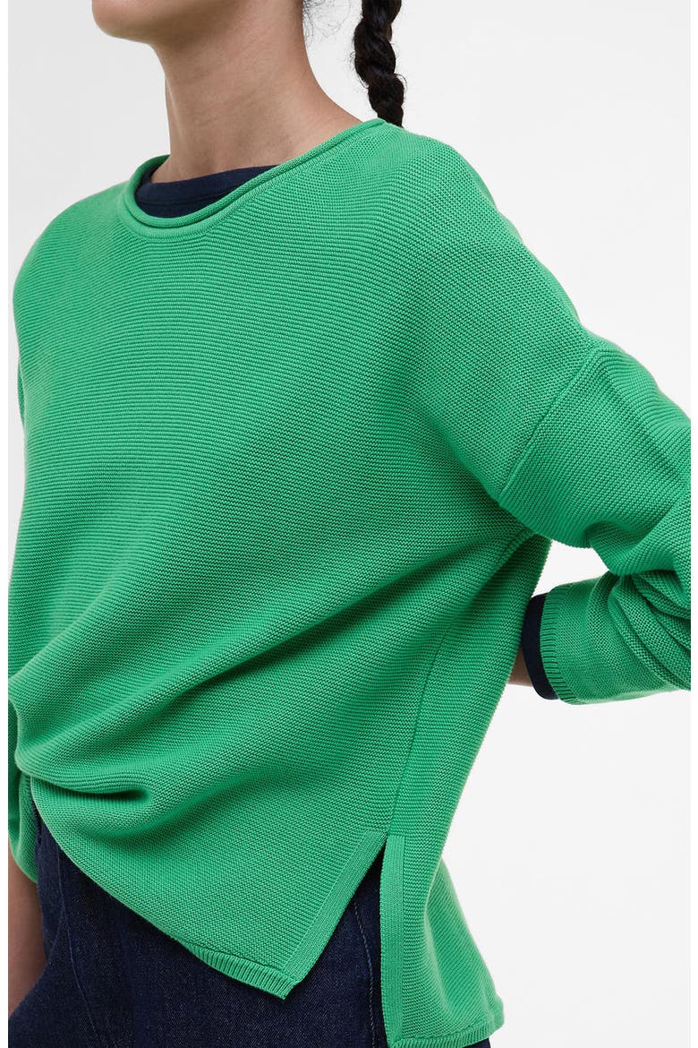 Marine Relaxed Fit Cotton Sweater, Alternate, color, KELLY GREEN