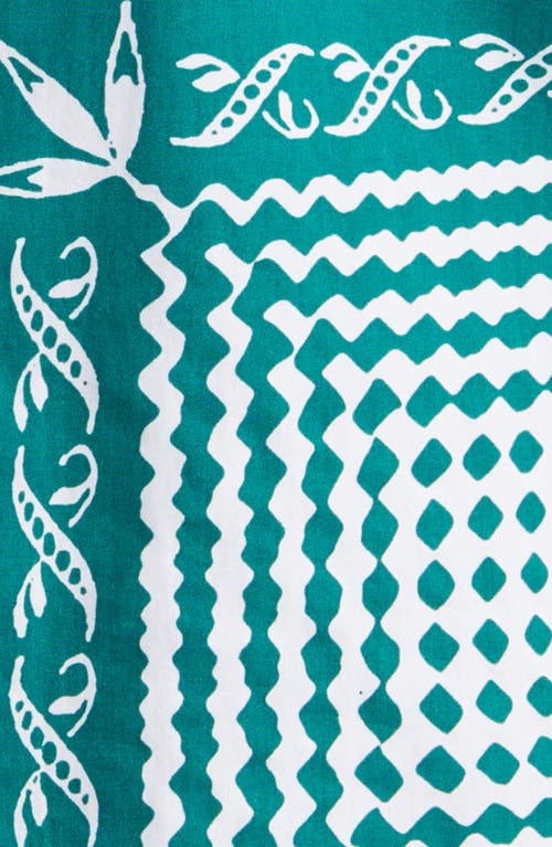 Obey Cortex Bandana Print Camp Shirt In Aventurine Green Multi