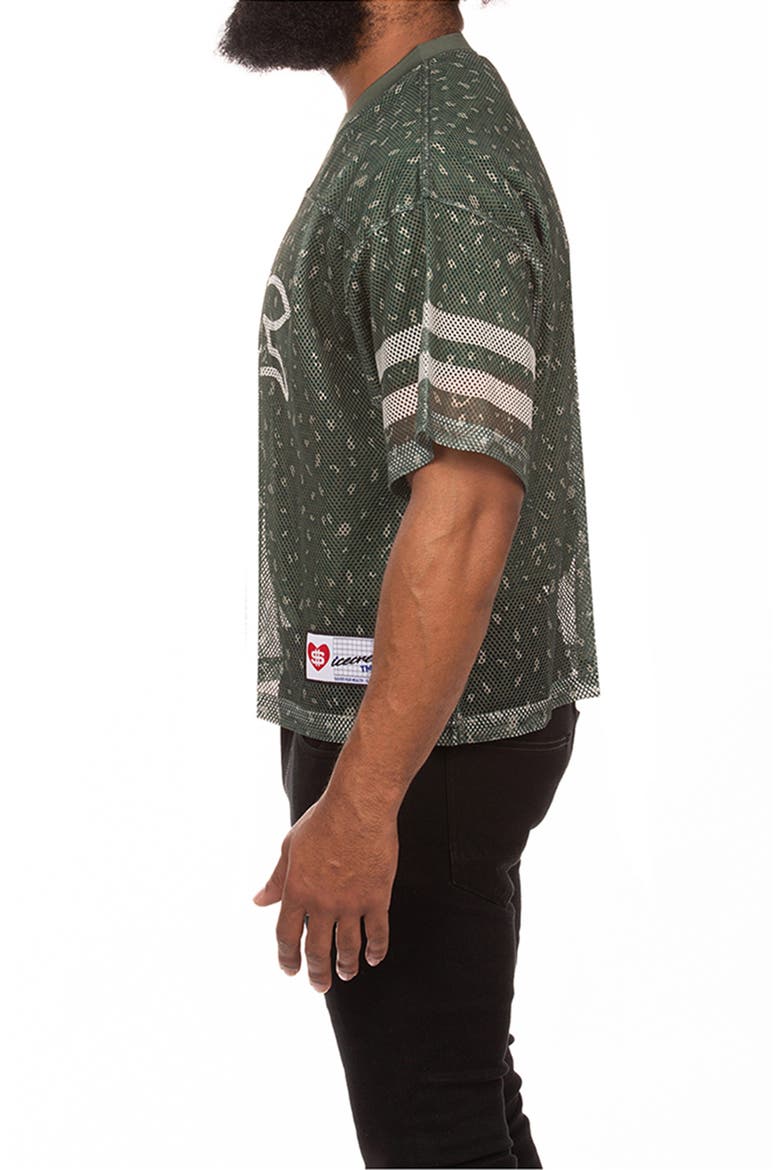 Eskimo Oversize Short Sleeve Mesh V-Neck Jersey, Alternate, color, SYCAMORE