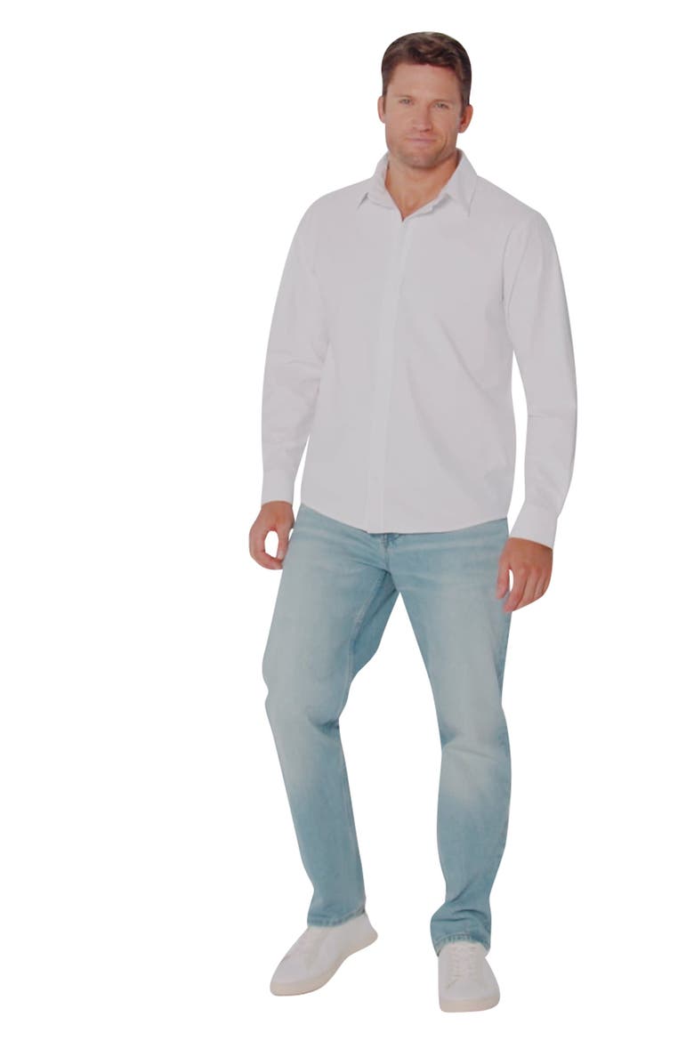 Men's The Don Long Sleeve Button Up, Alternate, color, Classic White