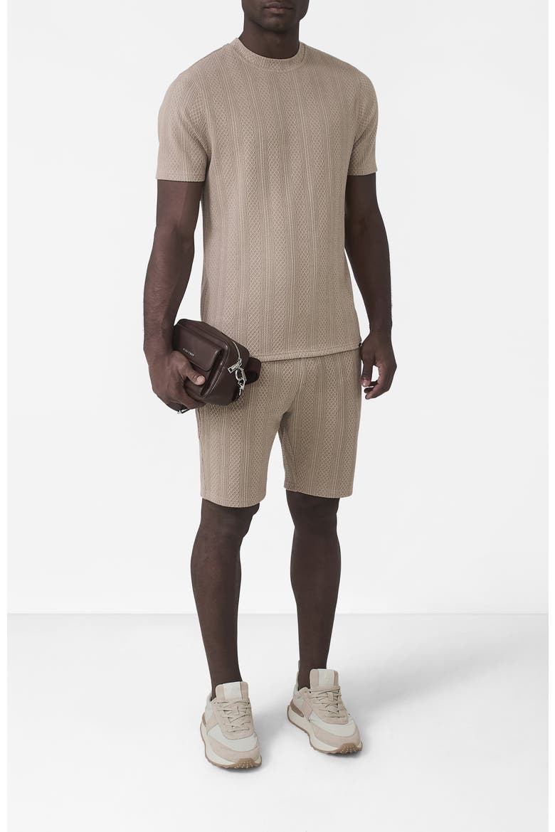 Tanami Textured Stretch Slim Tee, Alternate, color, Light Beige