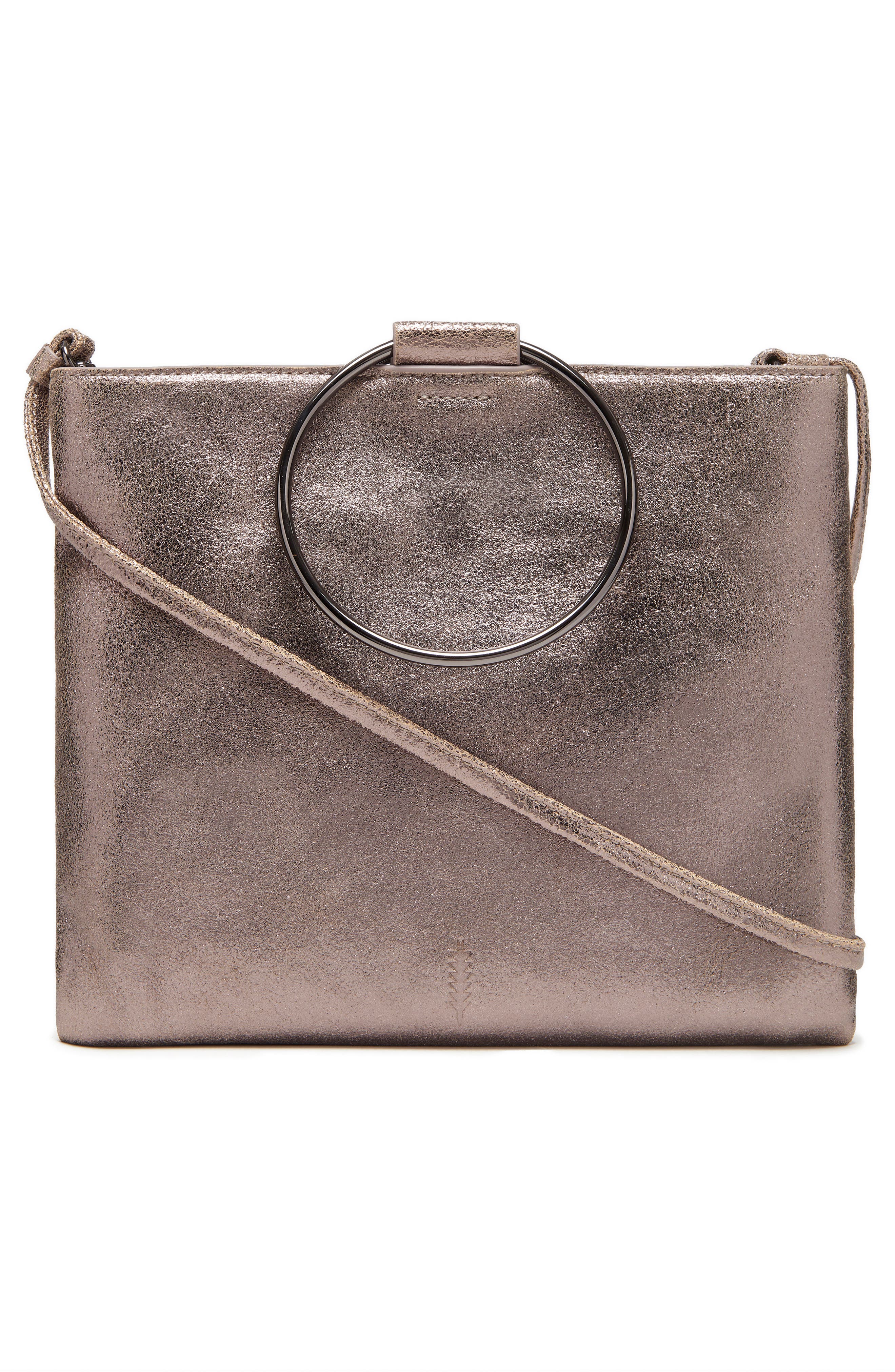 Thacker Le Pouch Leather Ring Handle Crossbody Bag, Alternate, color, 