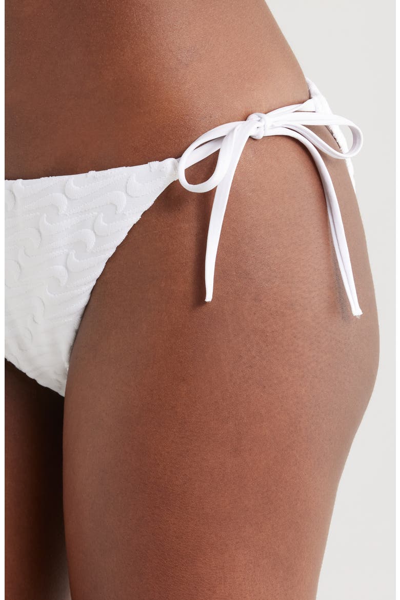 Tie Side Terry Bikini Bottoms, Alternate, color, WHITE