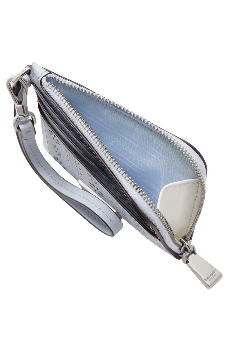 Kate Spade New York devin pointelle crossgrain leather card case, Alternate, color, 