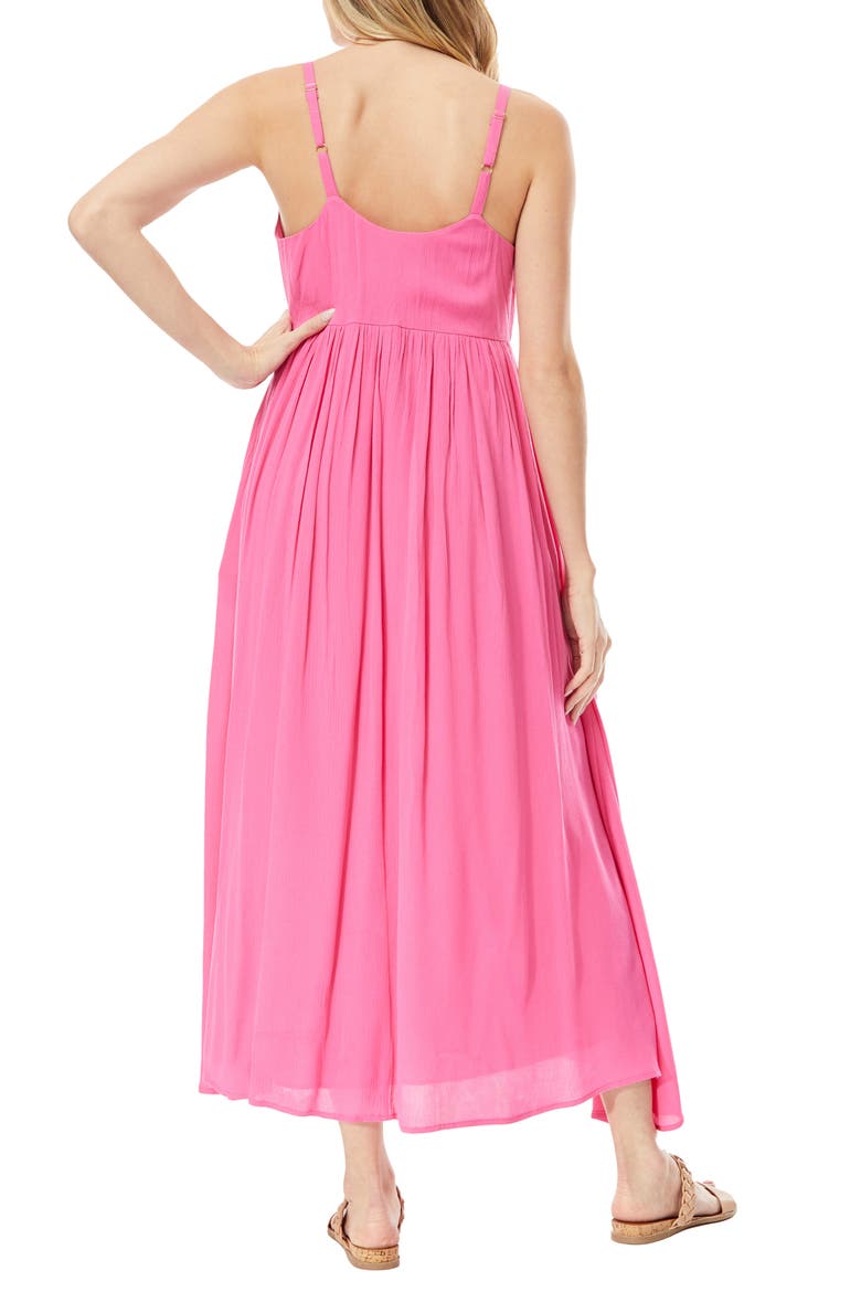 Sasha Crinkle Maxi Dress, Alternate, color, SHOCKING PINK