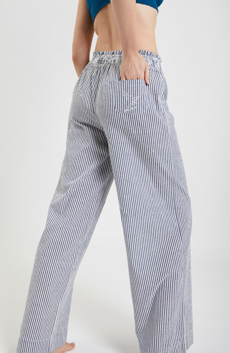 PEACHAUS Chicory Striped Woven-Cotton Pajama Pants, Alternate, color,