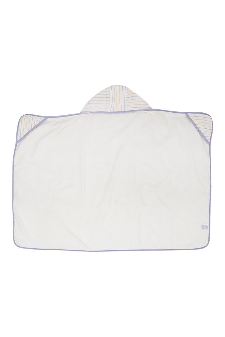 Cotton Muslin & Terry Hooded Towel, Alternate, color, UNICORN STRIPE