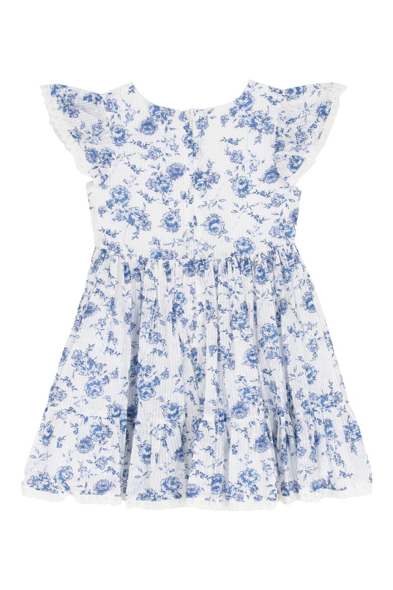 Kids' Floral Print Dress & Crossbody Bag Set, Alternate, color, BLUE