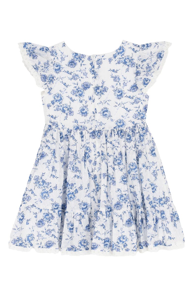 Rare Editions Kids' Floral Print Dress & Crossbody Bag Set, Alternate, color, Blue