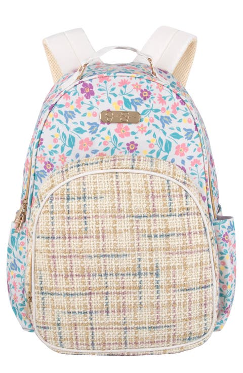 Kids' Floral Tweed Backpack