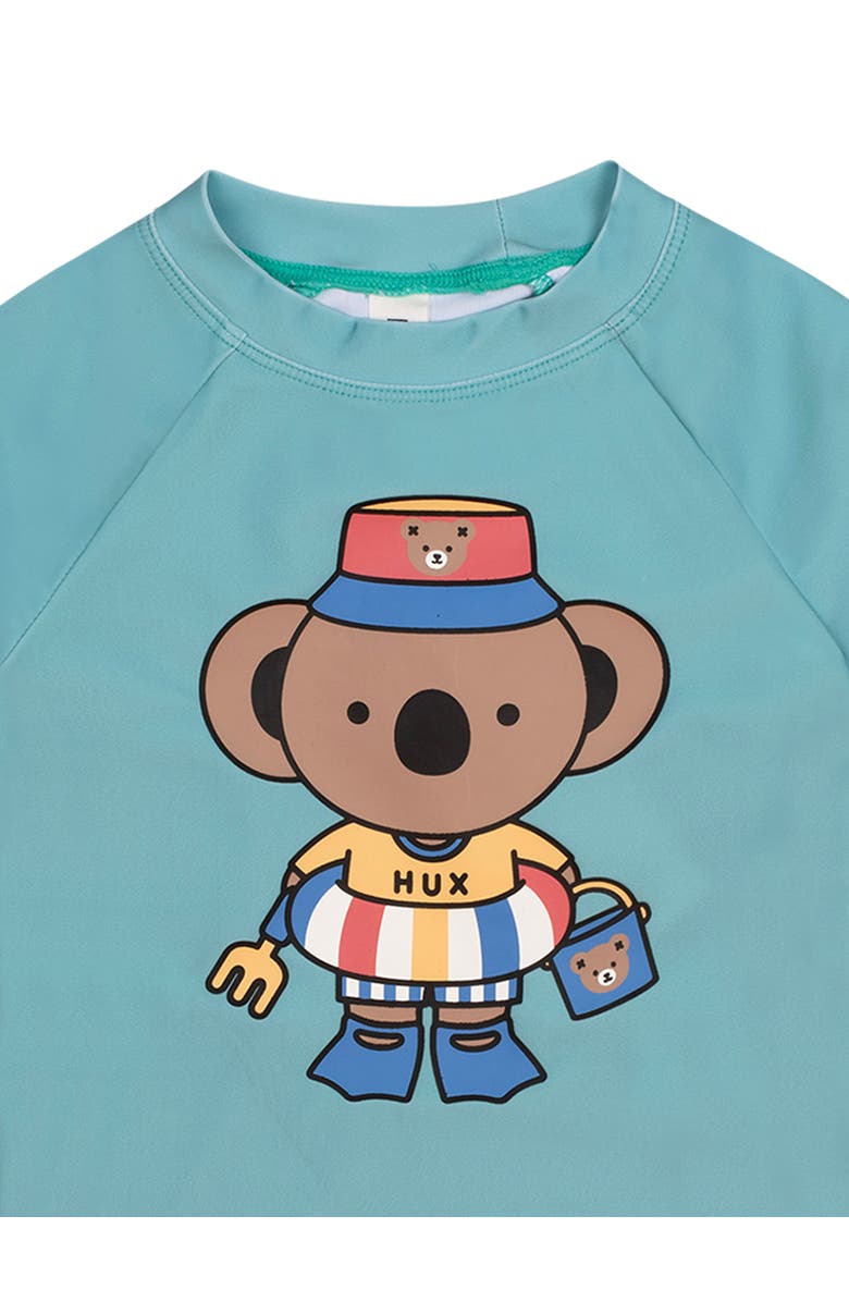 Huxbaby Kel Koala Rashguard, Alternate, color, Granite Green