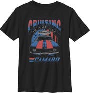 General Motors Boys' Camaro Cruising in the USA Graphic Short Sleeve T-Shirt