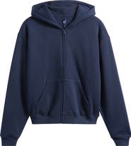 SKIMS Cotton Blend Fleece Classic Zip Hoodie