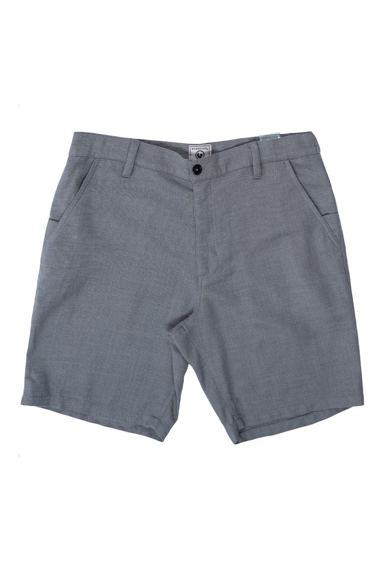 Cotton & Linen Blend Chino Shorts, Alternate, color, GREY
