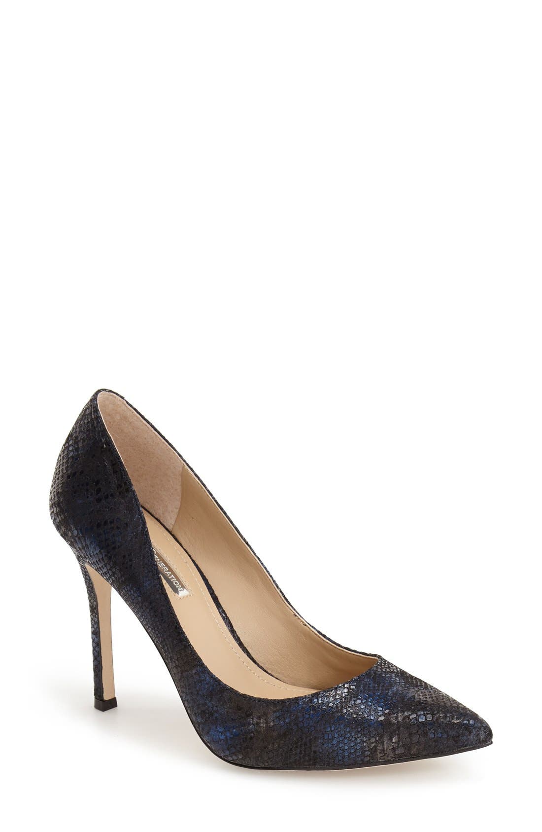 'Treasure' Pointy Toe Pump, Main, color, ECLIPSE BLUE