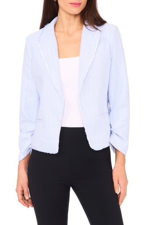 Raw Hem Crop Blazer