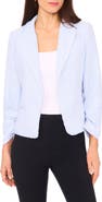 Halogen® Raw Hem Crop Blazer
