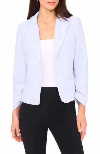 Raw Hem Crop Blazer