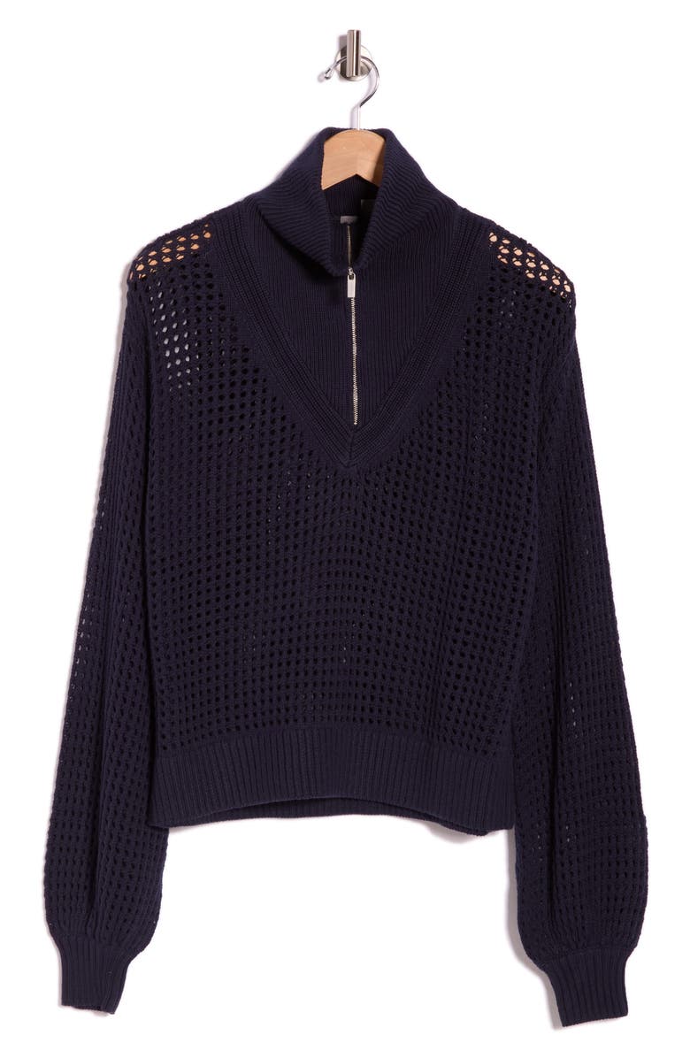 Sweaty Betty Tides High Half Zip Sweater, Alternate, color, Navy Blue