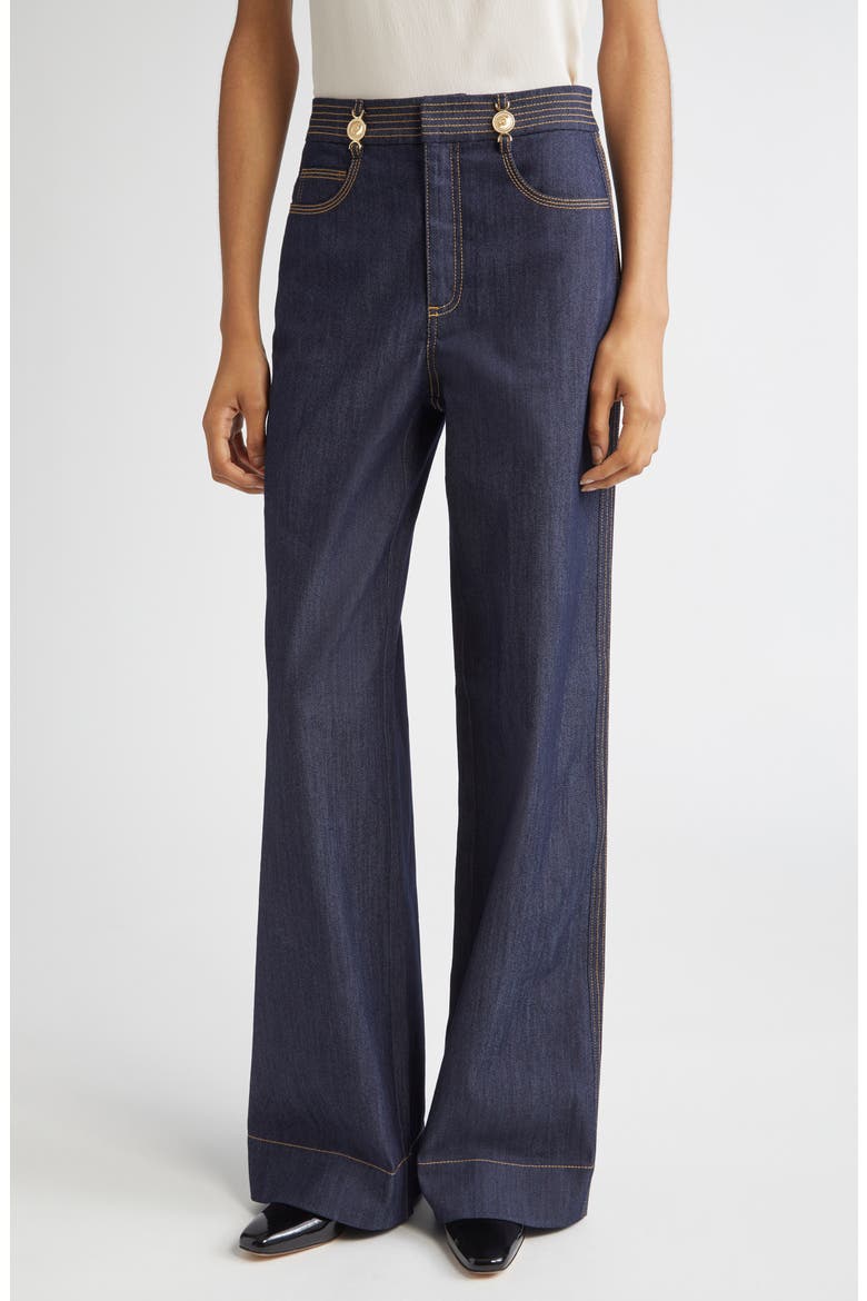 Bev High Waist Flare Leg Jeans, Main, color, INDIGO