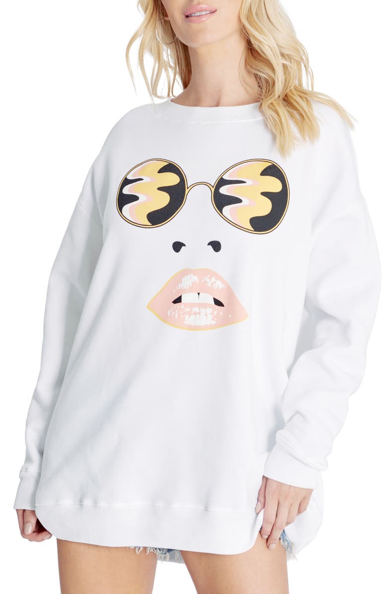 Wildfox Roadtrip Groovy Graphic Sweatshirt, Main, color, 