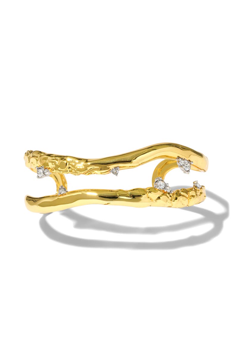 Alexis Bittar Brut Crystal Thorned Open Cuff Bracelet, Main, color,