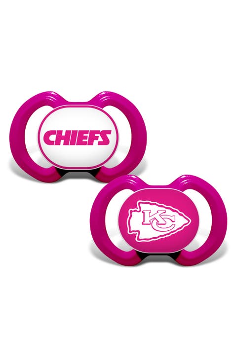 Kansas City Chiefs Pink Pacifier 2-Pack