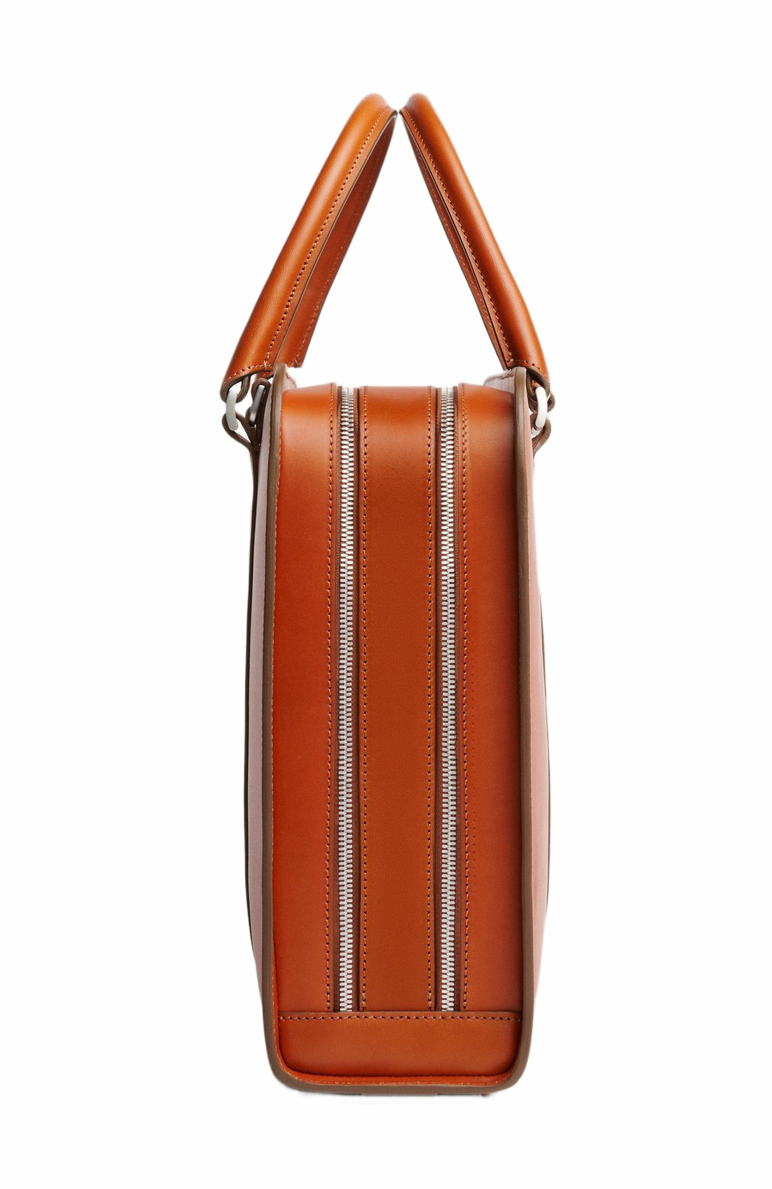 Carl Friedrik Palissy Double Briefcase, Alternate, color, Cognac