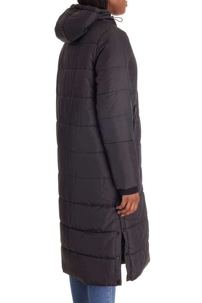 3-in-1 Long Quilted Waterproof Maternity Puffer Coat, Alternate, color, BLACK