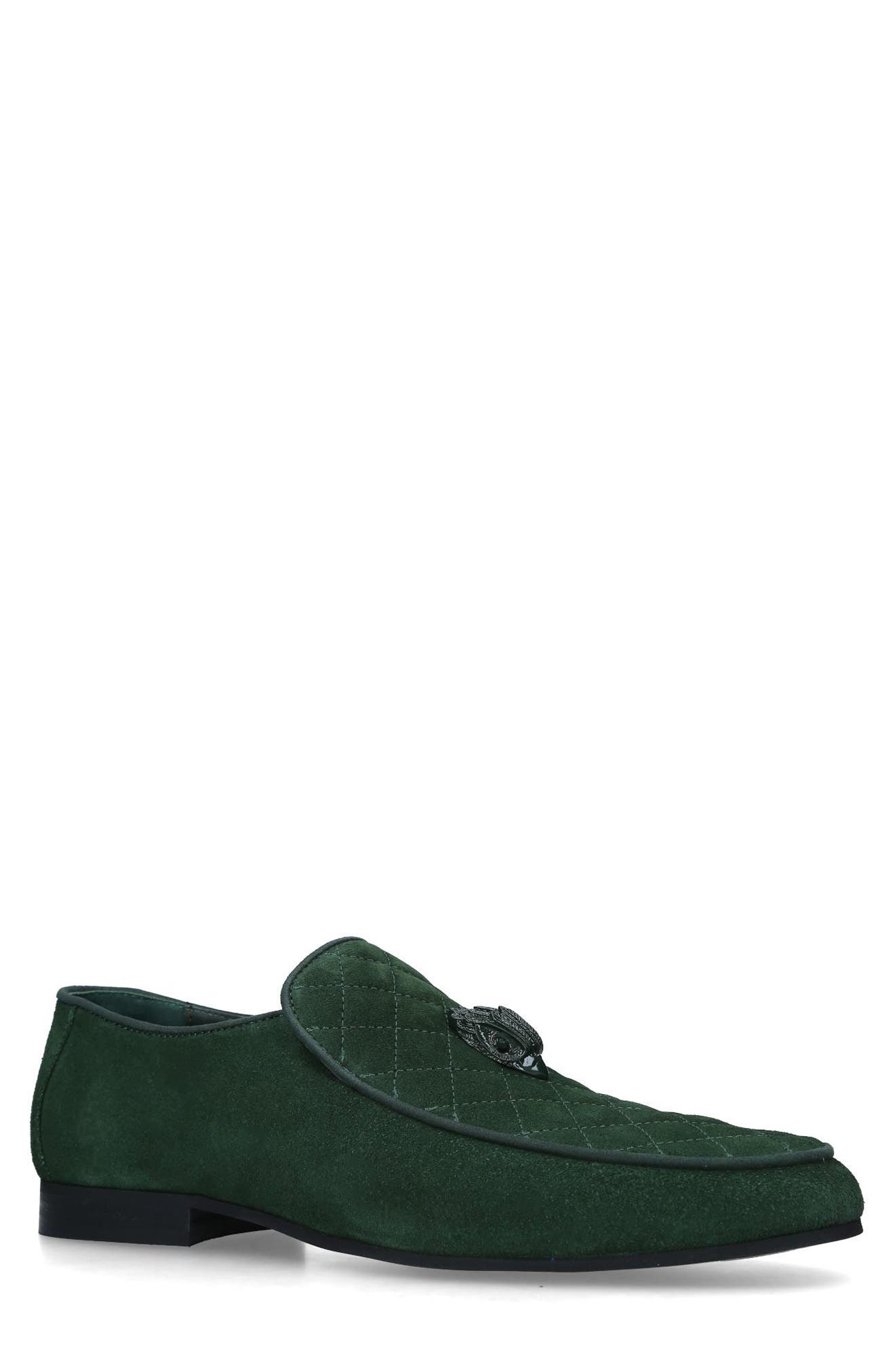 Hugh Eagle Drench Smoking Slipper, Main, color, GREEN