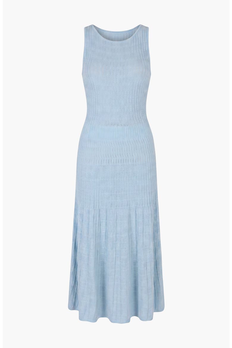 Ribbed Knit Sleeveless Midi Dress, Alternate, color, Blue