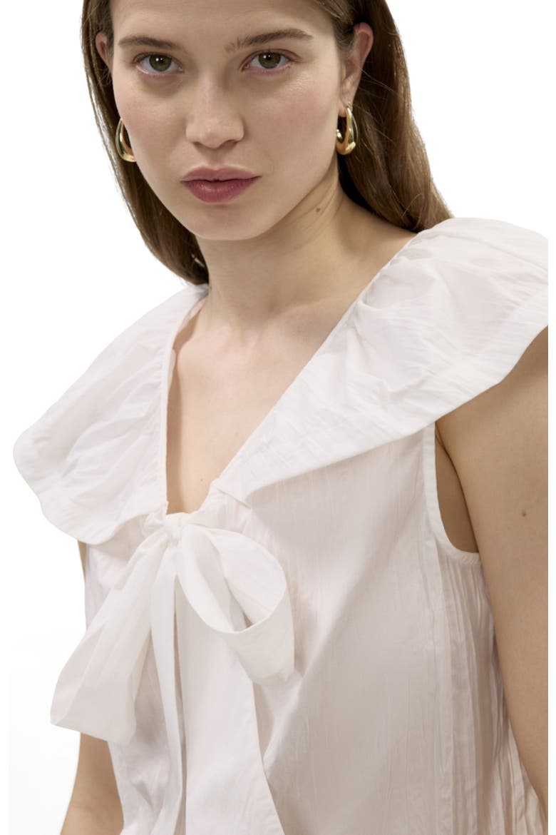 Marietta Crinkle Top, Alternate, color, Milk