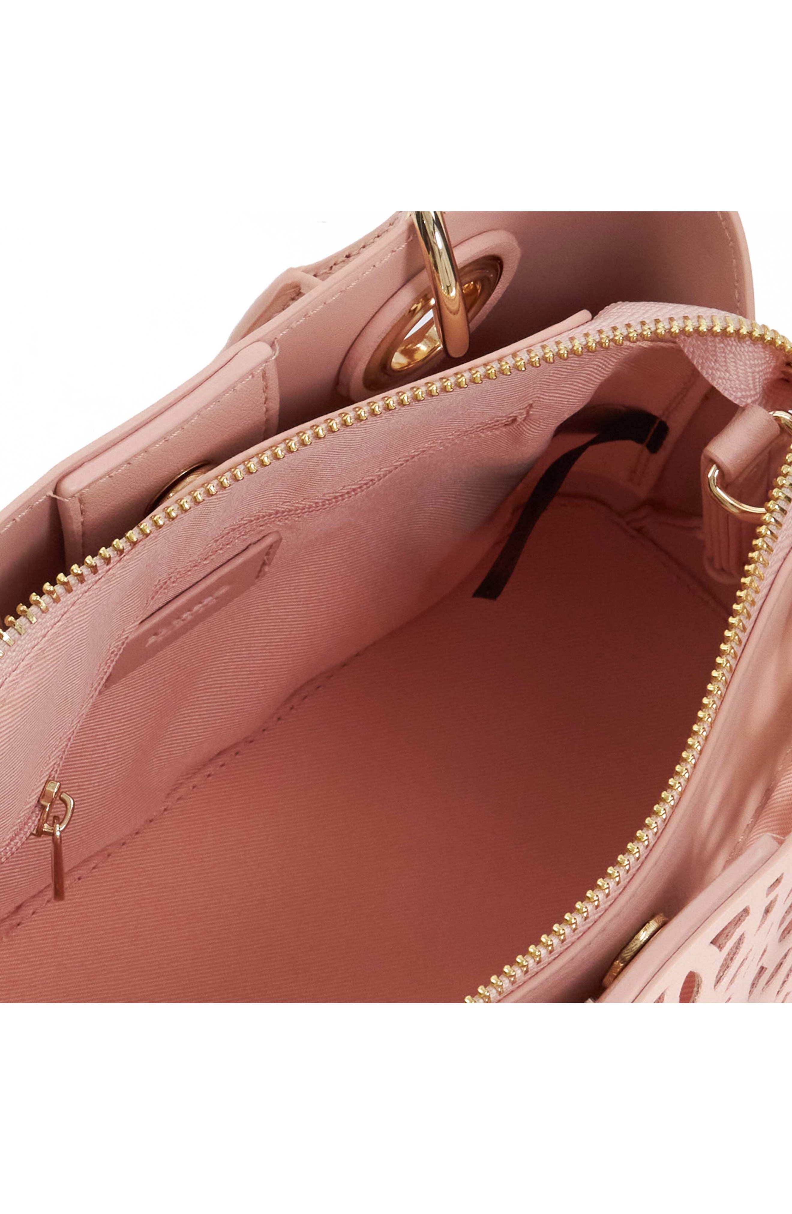 Dune London Diddydelaser Faux Leather Top Handle Bag, Alternate, color, Blush