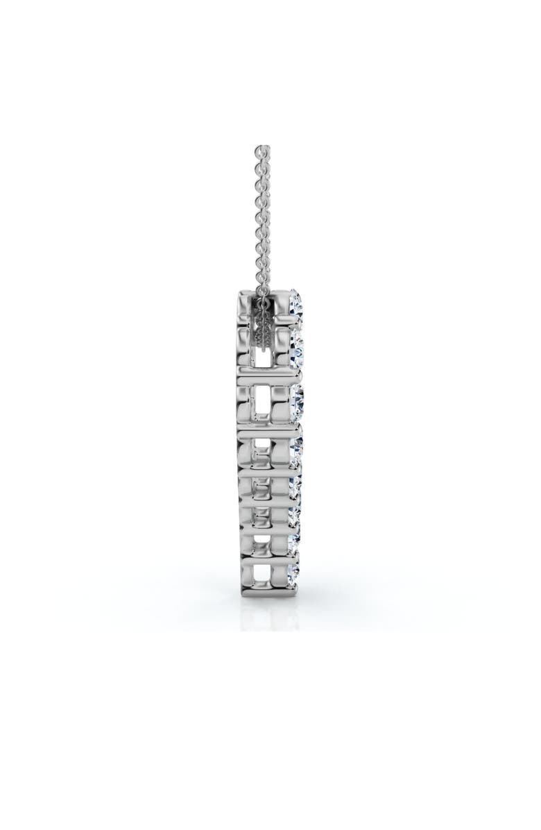 Bliss Diamond 1Ct Diamond Heart Pendant 14k Gold Lab Grown 3/4" Tall Necklace, Alternate, color, 14K White Gold