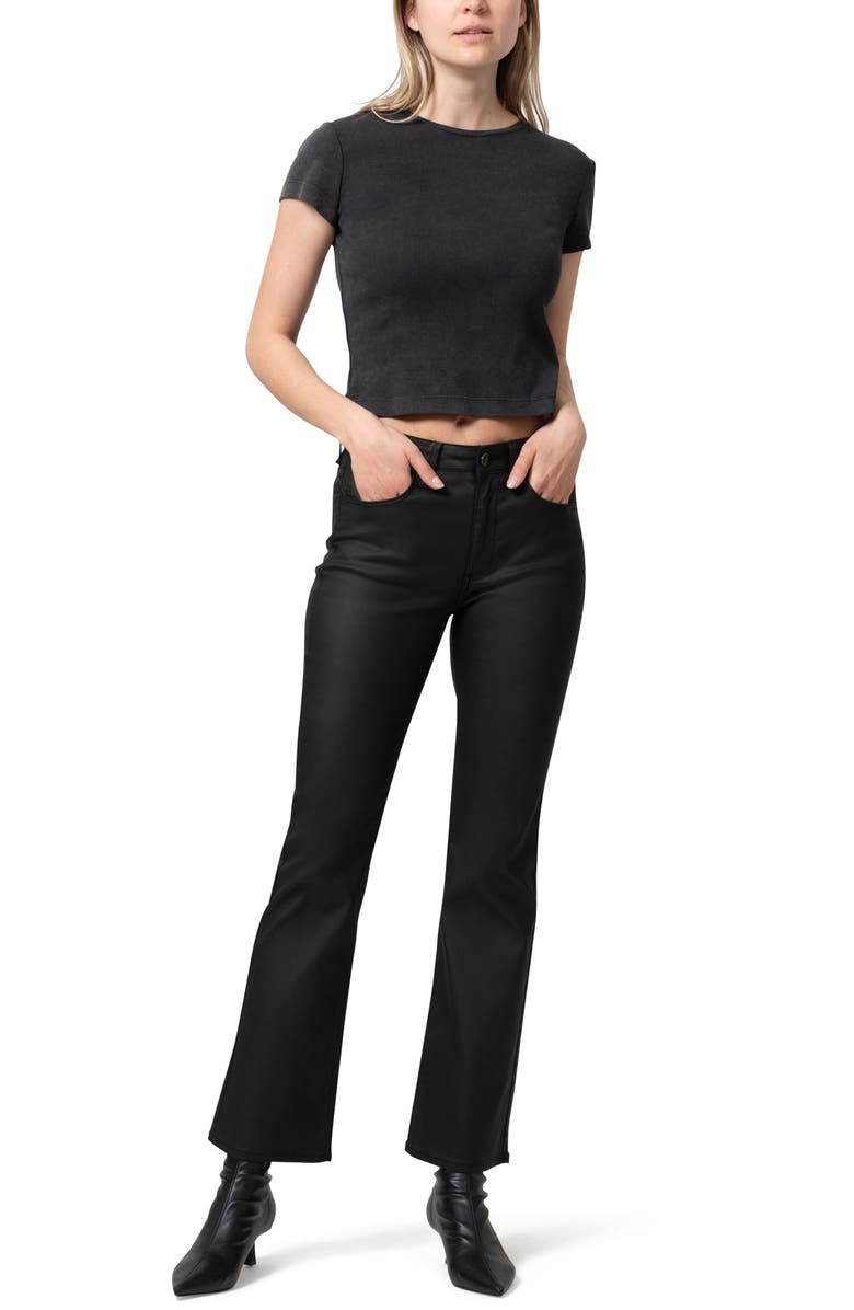 Mavi Jeans Maria Coated Bootcut Jeans, Alternate, color, Black Coated