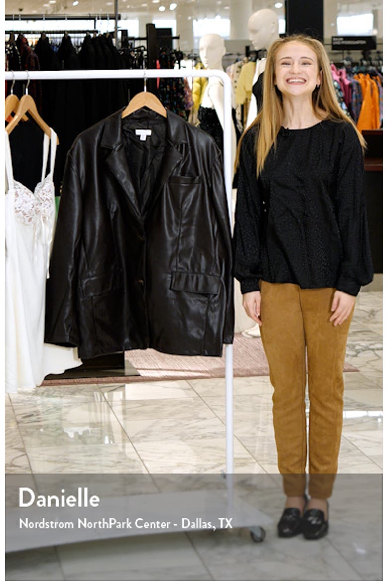 Oversize Faux Leather Blazer video