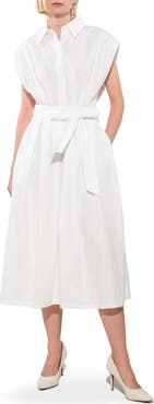 FREEMARKET Pleated Cap Sleeve Midi Dress