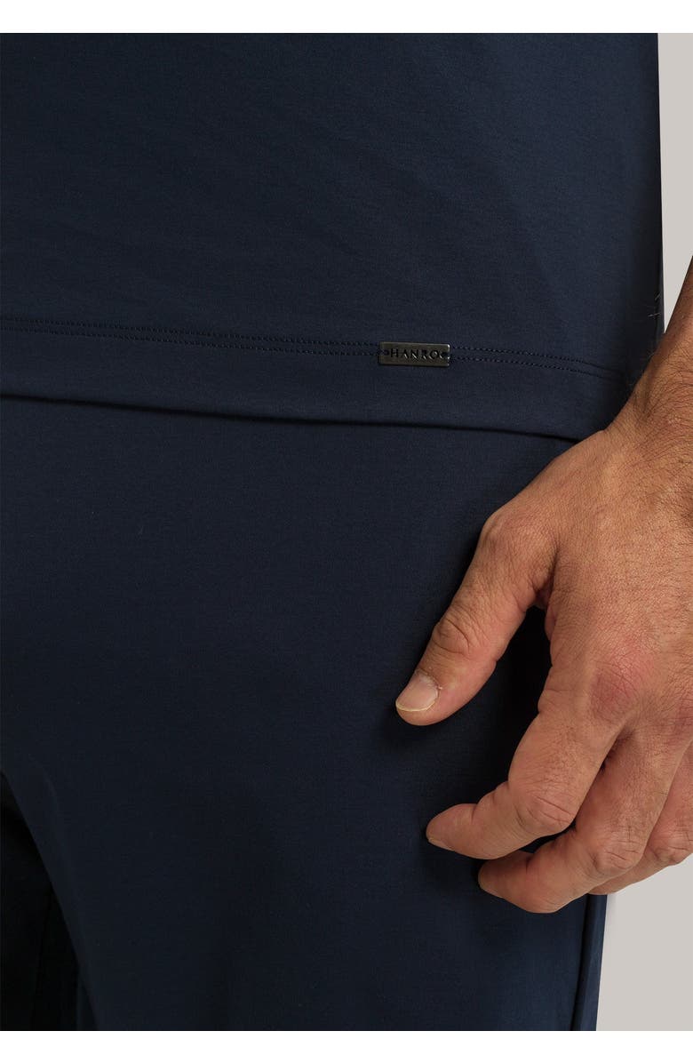 Hanro Night Selection Cotton Pajama Set, Alternate, color, Deep Navy