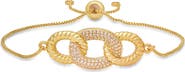 HMY JEWELRY Pavé CZ Interlock Slide Bracelet