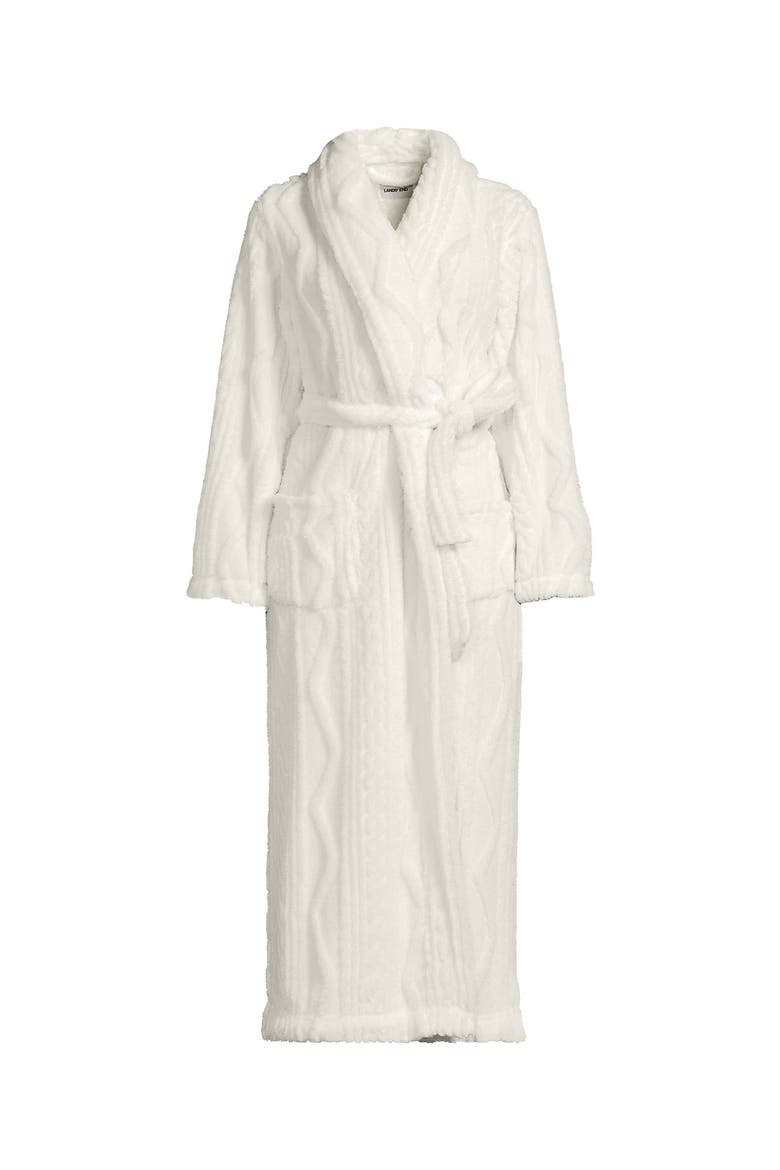 Cozy Cable Robe, Alternate, color, Ivory
