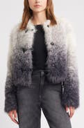 Open Edit Ombré Faux Fur Jacket