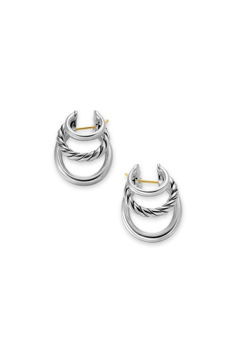 Mercer® Three Row Hoop Earrings in Sterling Silver, 21mm, Alternate, color, SILVER