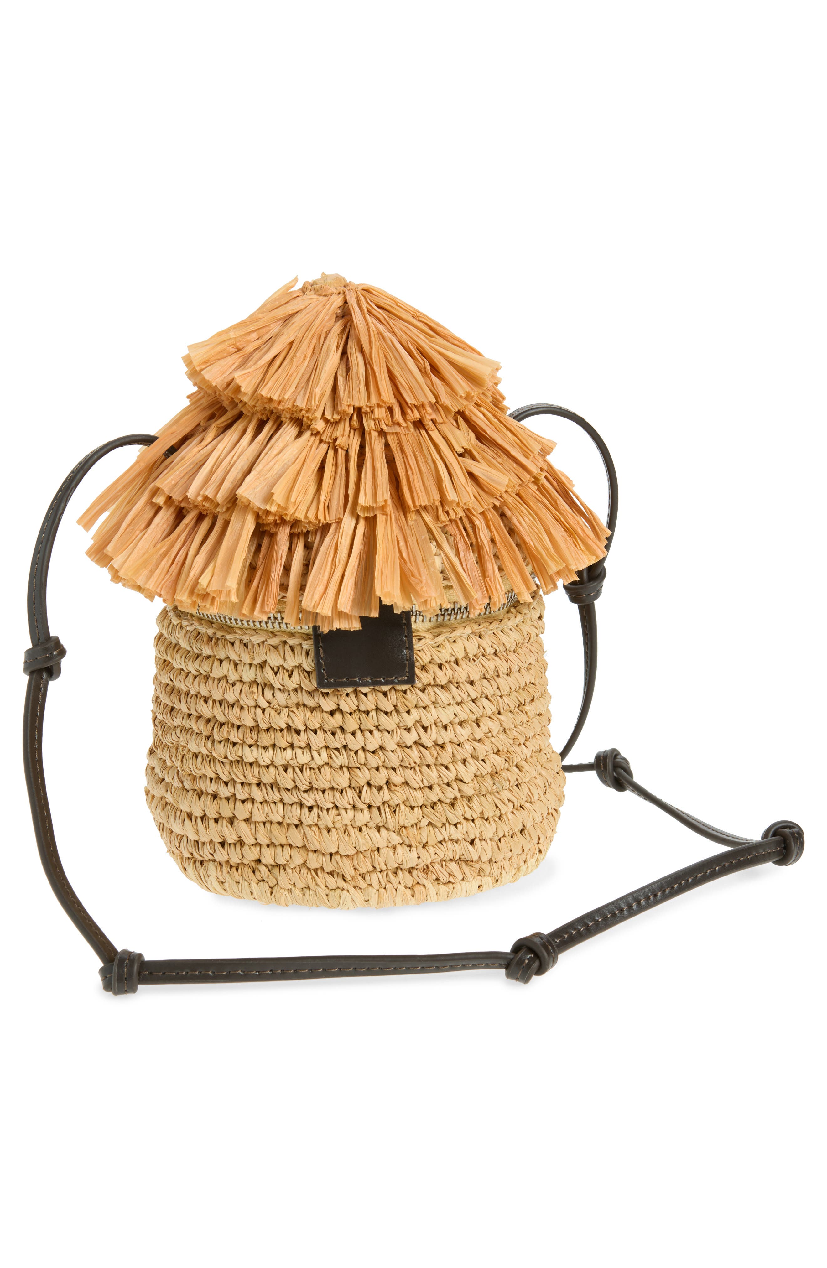 Tiki Raffia Shoulder Bag, Alternate, color, NATURAL