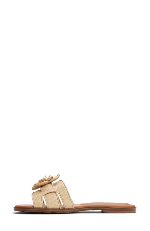 Aldo Seaflower Slide Sandal In Light Beige
