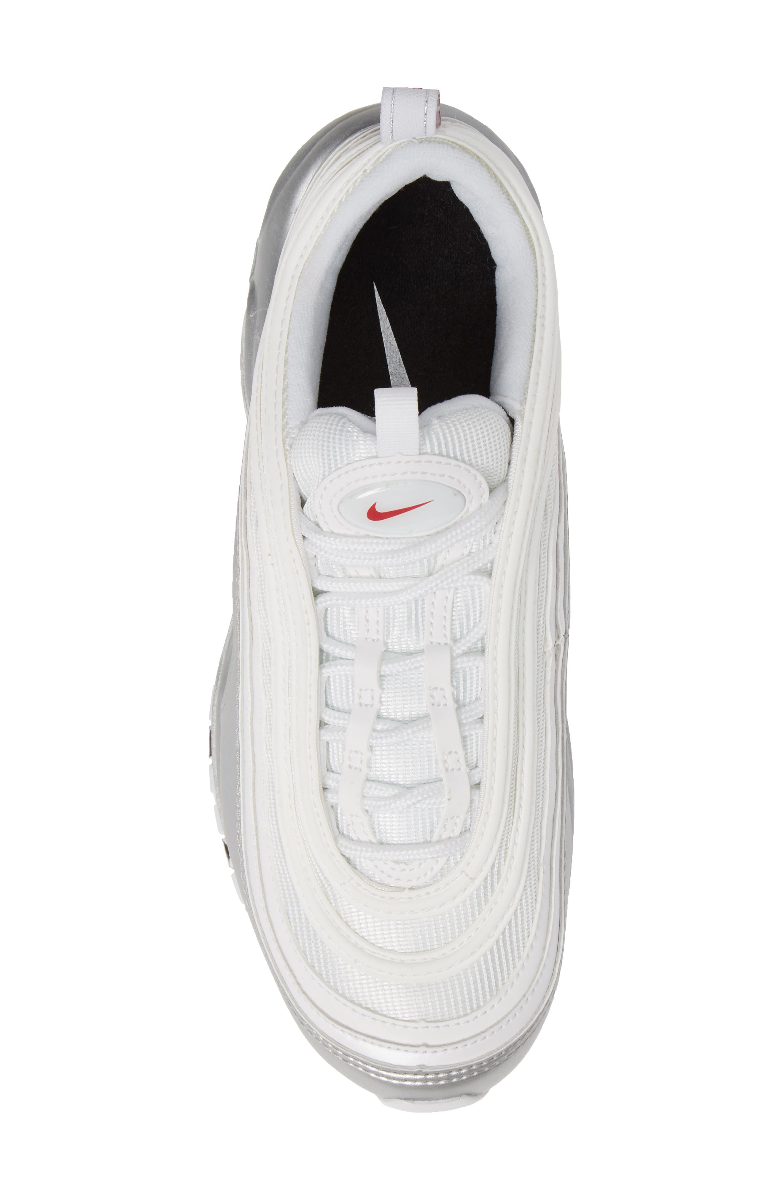Air Max 97 QS Sneaker, Alternate, color, WHITE/ VARSITY RED/ SILVER