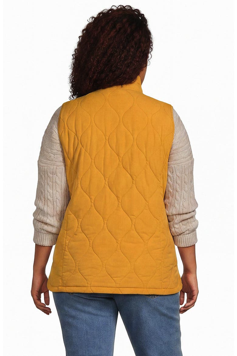 Plus Size FeatherFree Quilted Insulated Vest, Alternate, color, Vintage Amber