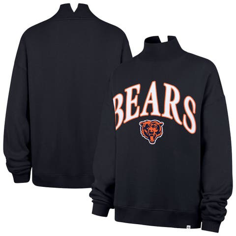 Women's '47 Navy Chicago Bears Oversized Vantage Mock Neck Sweatshirt